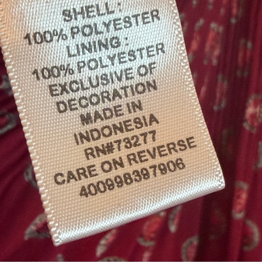 Elle Red Mini Dress with Pattern - Picture 9 of 10